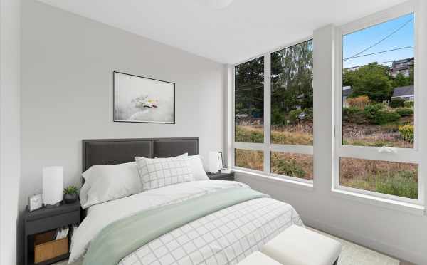 Second Bedroom at 3015C 30th Ave W, One of the Lochlan Townhomes by Isola Homes