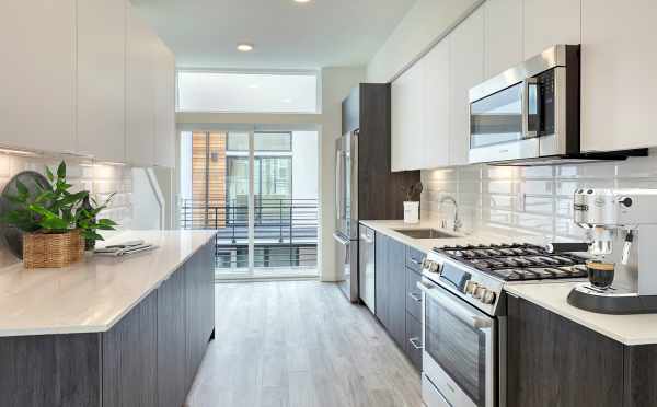 Kitchen at 14339C Stone Ave N, One of the Maya Townhomes in Haller Lake