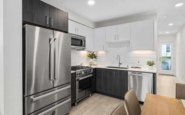 Kitchen at 806A N 46th St, One of the Nino 15 East Townhomes by Isola Homes