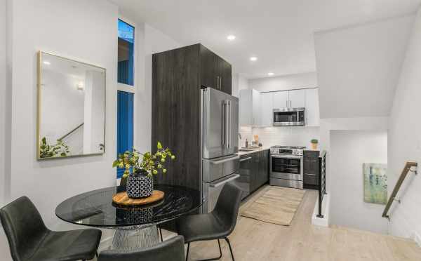 Dining Area and Kitchen at 109A 22nd Ave E, One of the Thalia Townhomes