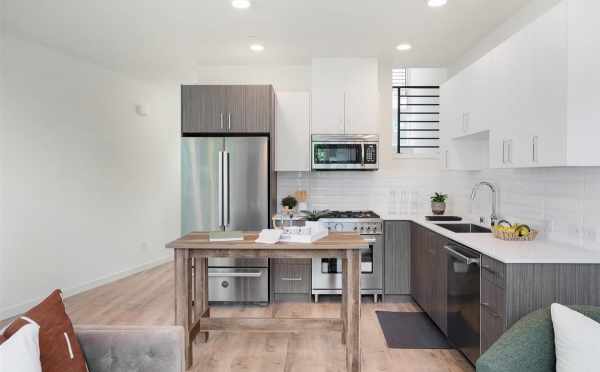 Kitchen at 445 NE 73rd St, one of the Verde Towns 2 by Isola Homes