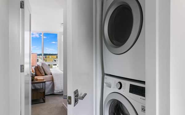 Ultra-Large Capacity Washer and Dryer at 2308 W Emerson St, One of the Walden Townhomes by Isola Homes