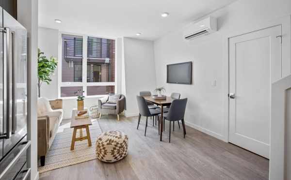 View from the Kitchen to the Living Room and Dining Area at 6317C 9th Ave NE