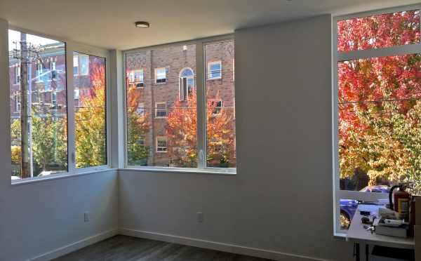 Living Room in One of the Oncore Townhomes in Capitol Hill Seattle