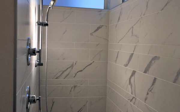 Shower in the Master Bath of Oncore Townhomes in Capitol Hill Seattle