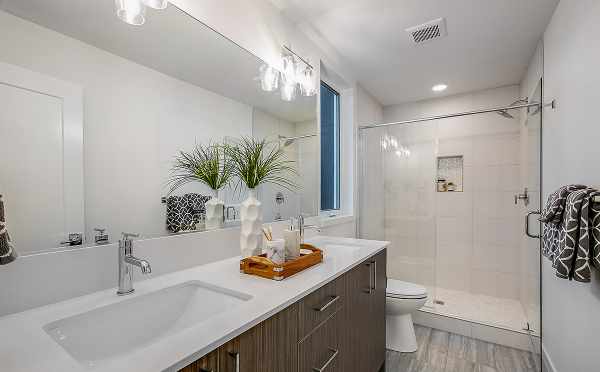 Master Bathroom at 6111 17th Ave NW in the Kai Townhomes