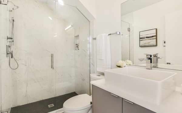 Owner's Suite Bath at 8364 14th Ave NW, One of the Thoren Townhomes in Crown Hill