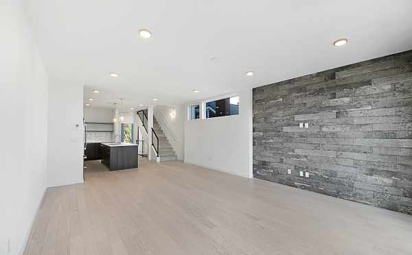 View from the Living Room to the Kitchen of One of the Twin I Townhomes