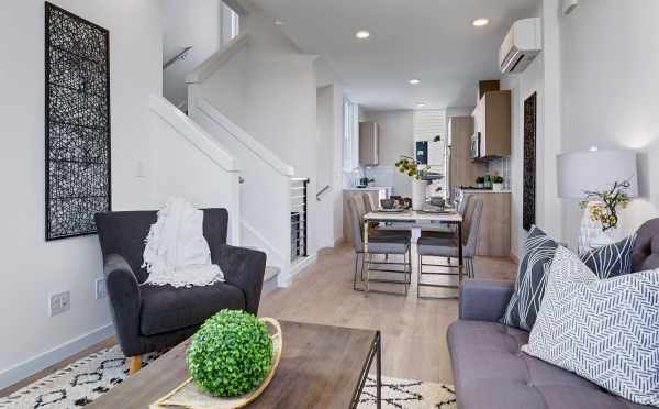 View from the Living Room to the Dining Area at 437B NE 73rd St