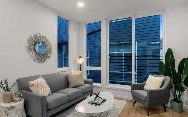 Living Room at 145 22nd Ave E, One of the Zanda Townhomes by Isola Homes