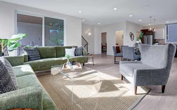 View from the Living Room to the Dining Area and Kitchen