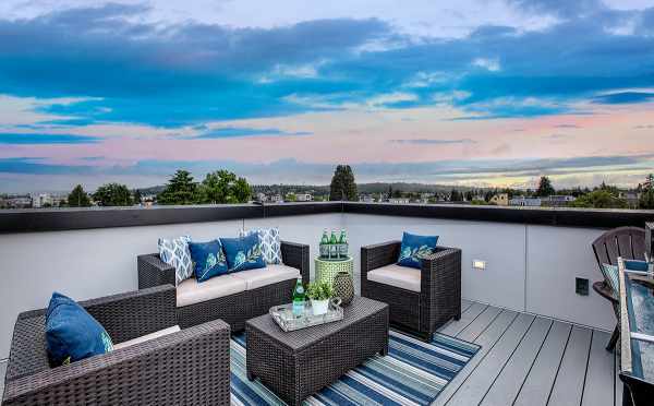 Roof Deck of One of the Kai Townhomes in Ballard