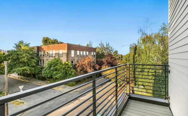 Deck off the Owner's Suite at 323 Malden Ave E, One of the Mika Townhomes in Capitol Hill