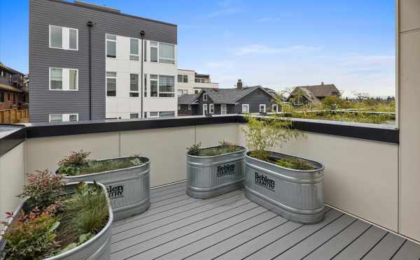 Deck off the Third Floor of 806A N 46th St, One of the Nino 15 East Townhomes in Fremont