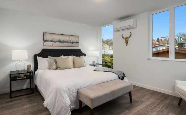 Master Bedroom of Unit 408A at Oncore Townhomes in Capitol Hill