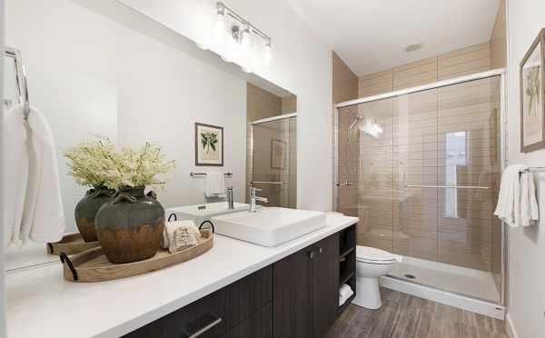 Upstairs Bathroom in One of the Twin II Duplexes in East Queen Anne