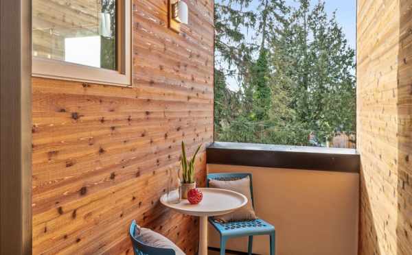 Third-Floor Deck at 5610 NE 60th St, One of the Kendal Townhomes in the Windermere Neighborhood of Seattle