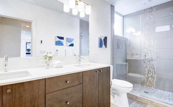 Master Bath at 1638E 20th Ave of the Avani Townhomes in Central District