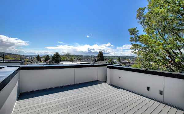 Roof Deck at 1703 NW 62nd St at the Kai Townhomes in Ballard