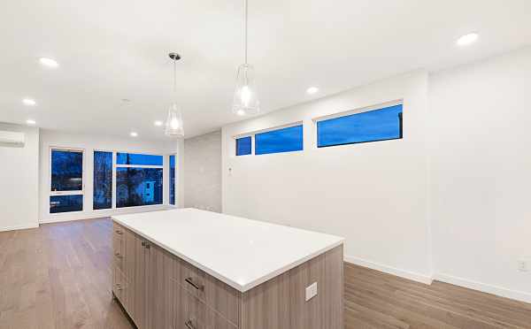 View from the Kitchen to the Living Room of the Second Twin II Townhome