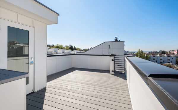 Roof Deck at 1113A 14th Ave, One of the Corazon North Townhomes