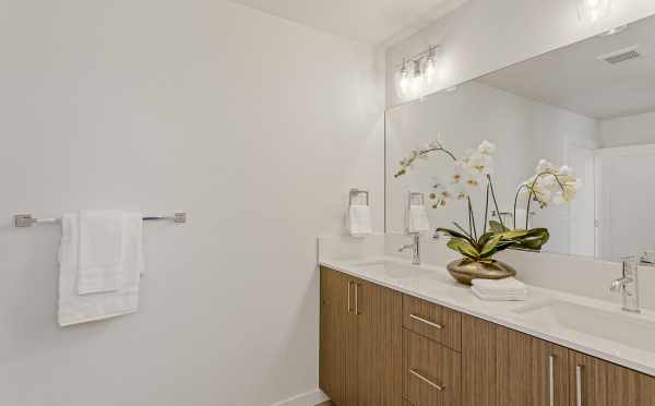 Dual Vanities in the Master Bath at 2444C NW 64th St