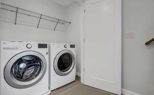 Laundry Room in One of the Lucca Townhomes