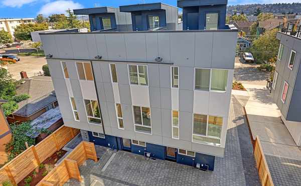 Aerial View of the Back of the Lifa East Townhomes
