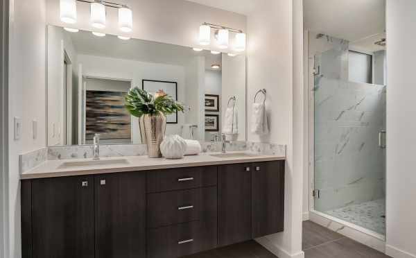 Master Bathroom of Unit 408A at Oncore Townhomes in Capitol Hill