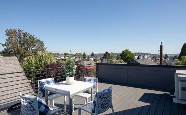 Roof Deck at 1734A NW 62nd St, One of the Taran Townhomes in Ballard