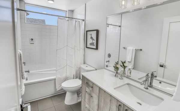 Second Bathroom at 1724B 11th Ave, one of the Wyn on 11th Townhomes