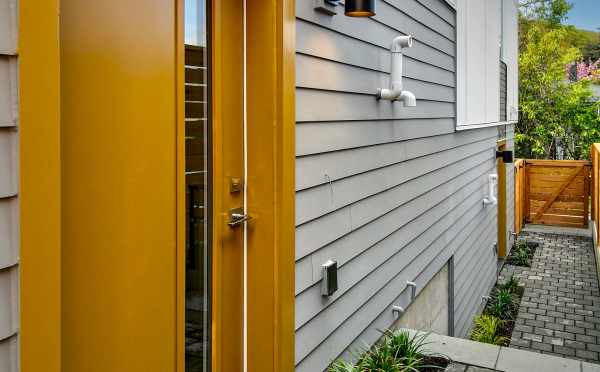 View of the Front Door at 4719A 32nd Ave S and Path to Next Townhomes at Lana Townhomes