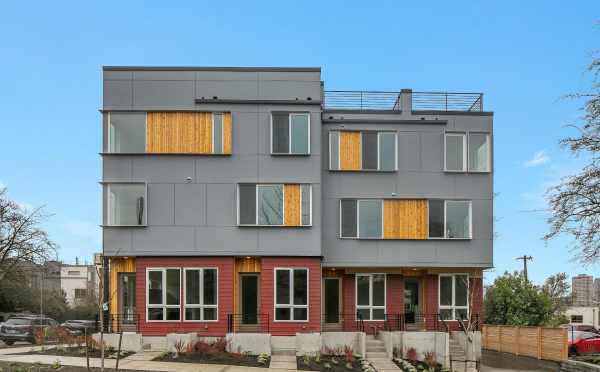 Reflections Townhomes Along 14th Ave in the Capitol Hill Neighborhood of Seattle