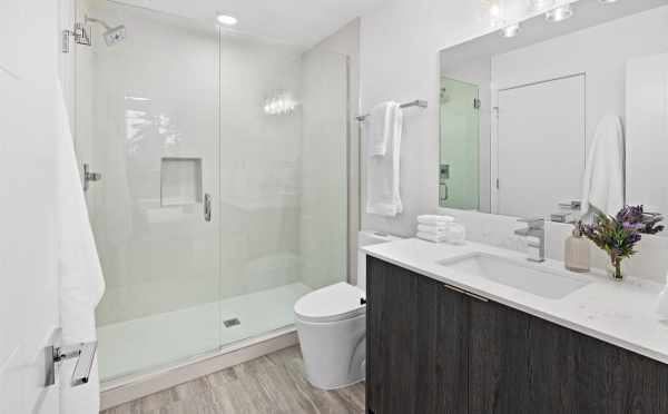 Owner's Suite Bath at 1279 N 145th St, One of the Tate Townhomes