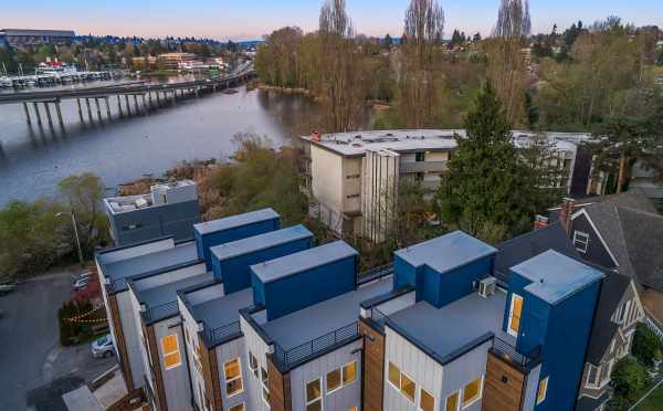 Aerial View of the Roof Decks at Baymont Townhomes