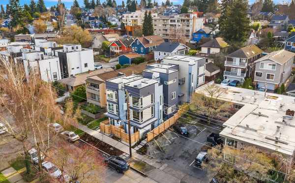 Aerial View of the Bloom Townhomes in Green Lake