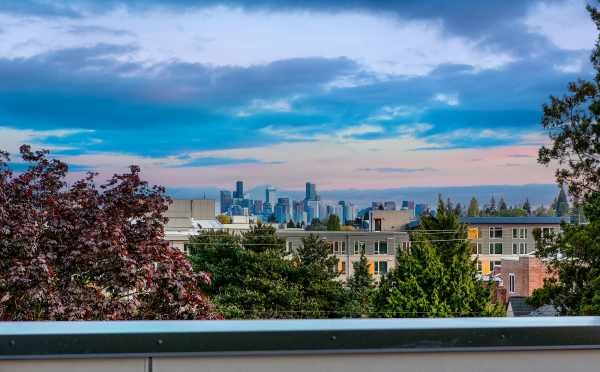 City Views from the Roof Deck at 7053 9th Ave NE, One of the Clio Townhomes in Roosevelt