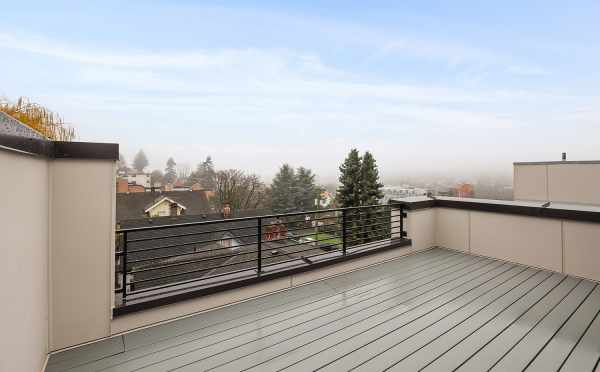 Roof Deck at 3238A 14th Ave W, One of the Harloe Townhome by Isola Homes