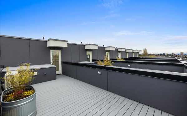 Roof Deck at 806A N 46th St, One of the Nino 15 East Townhomes by Isola Homes