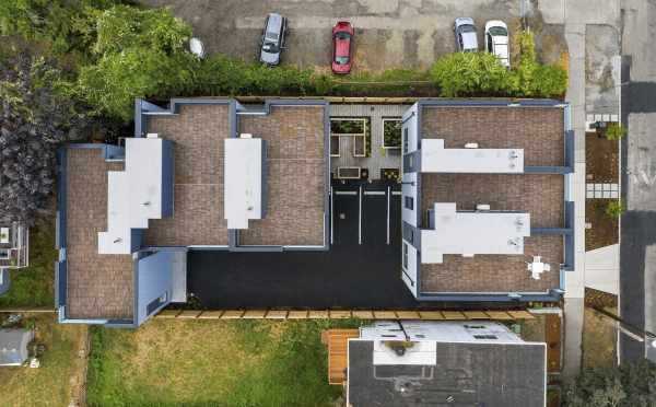 Overhead Aerial View of the Central 22 Townhomes