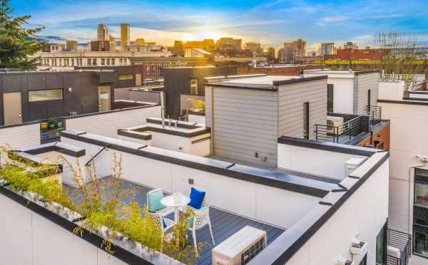 Aerial View of the Roof Deck at 418F 10th Ave E of Core 6.2 in Capitol Hill