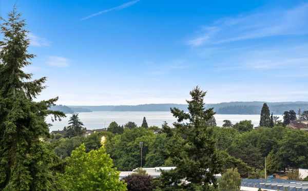 Sound Views from the Roof Deck of 3015C 30th Ave W, One of the Lochlan Townhomes in Magnolia by Isola Homes