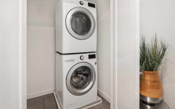 Washer and Dryer in Unit 408A at Oncore Townhomes in Capitol Hill