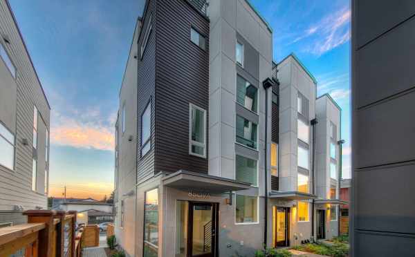 Walkway Next to the 8509 Building of the Ryden Townhomes in Crown Hill