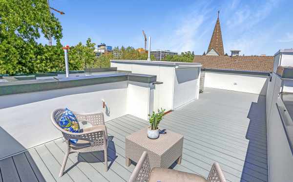 Rooftop  Deck at 1724B 11th Ave, One of the Wyn on 11th Townhomes in Capitol Hill