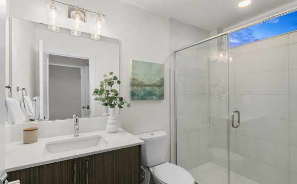 Owner's Suite Bath at 145 22nd Ave E, One of the Zanda Townhomes by Isola Homes