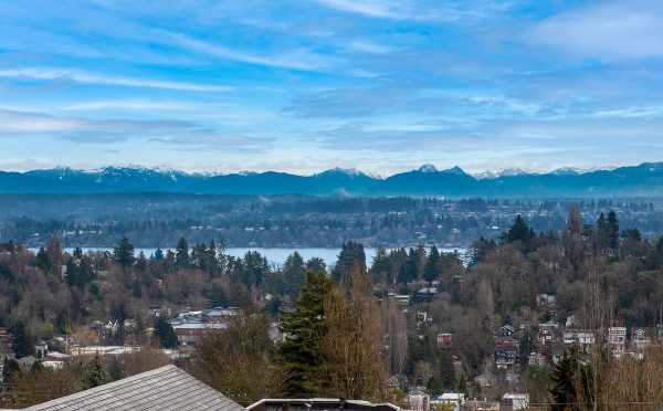 View of Lake Washington and the Mountains from the Roof Decks at 6 Central