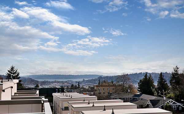 View of the Sound from the Roof Deck of 7528A 15th Ave NW, Townhome in Talta Ballard