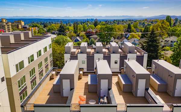 Aerial View of the Roof Decks at Avani Townhomes