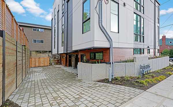 Entrance to the Garage and Parking Area at the Avery Townhomes